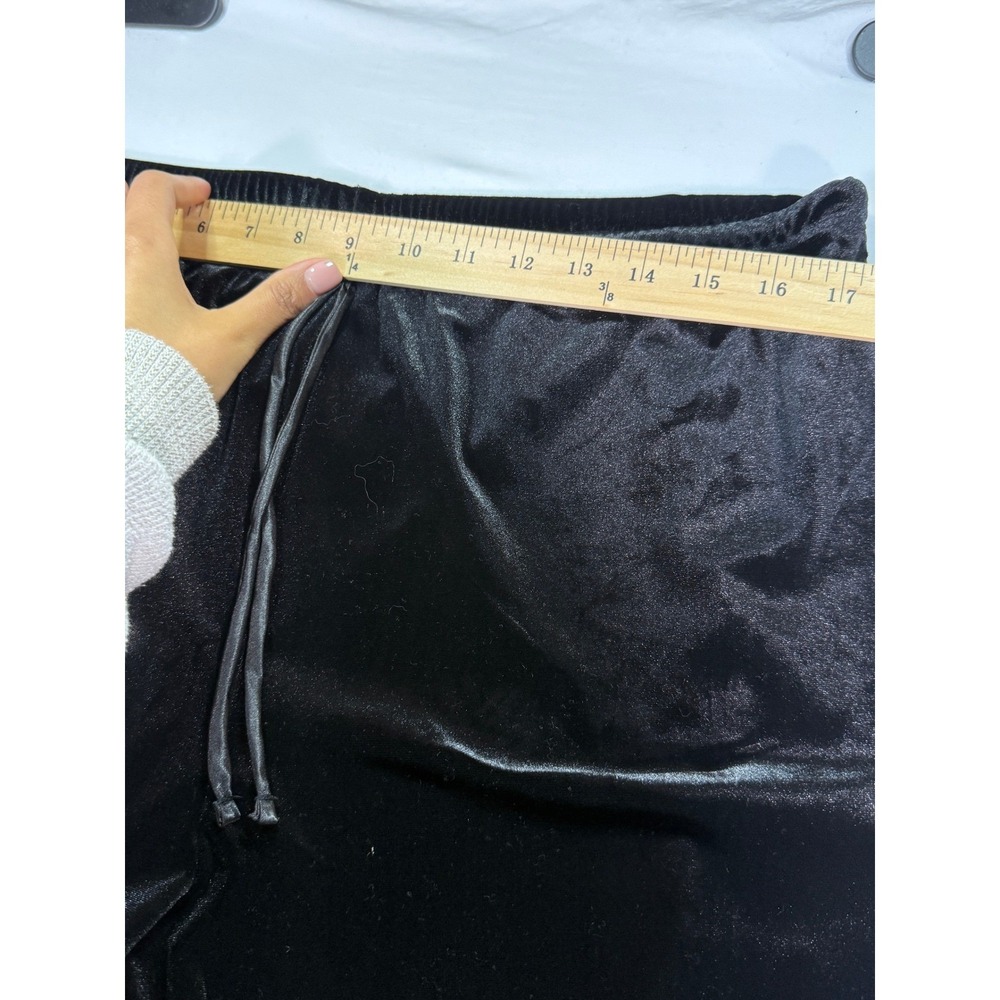 Lauren Ralph Lauren Pajama Set Women's Medium Black Velour 2 Piece Sleepwear - Picture 14 of 16